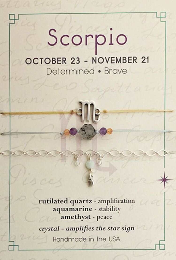 Silver Sparrow Jewelry Zodiac Silver Stack Bracelet