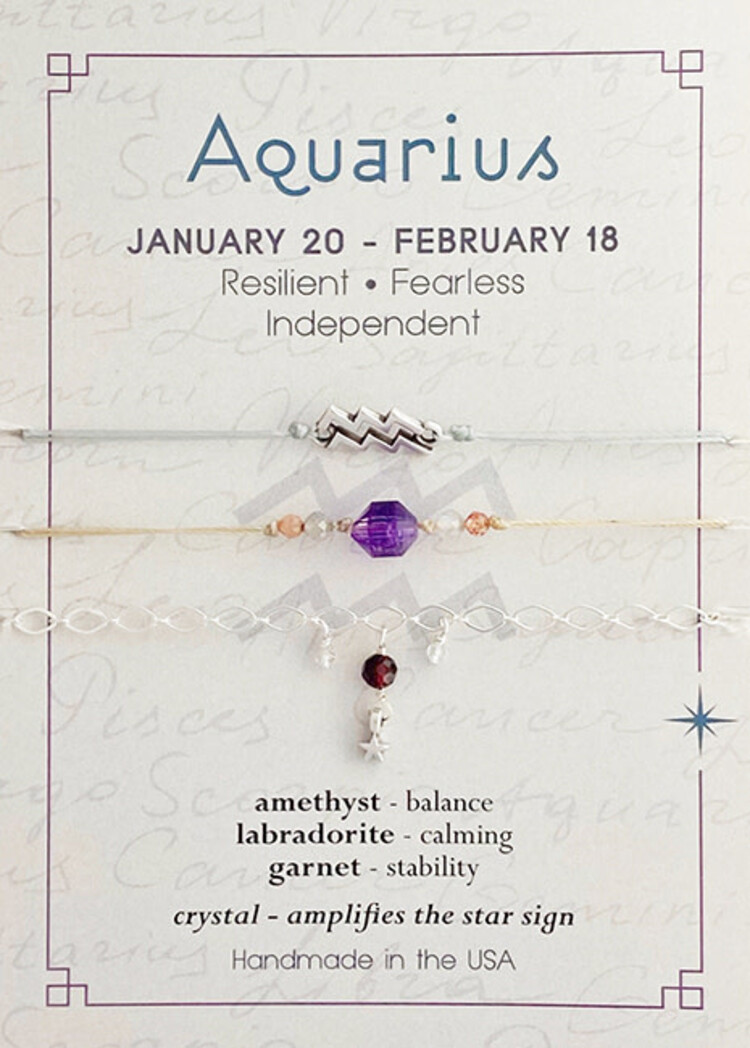 Silver Sparrow Jewelry Zodiac Silver Stack Bracelet