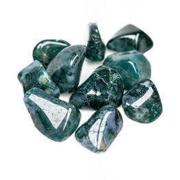 Moss Agate Medium Tumbled Stone