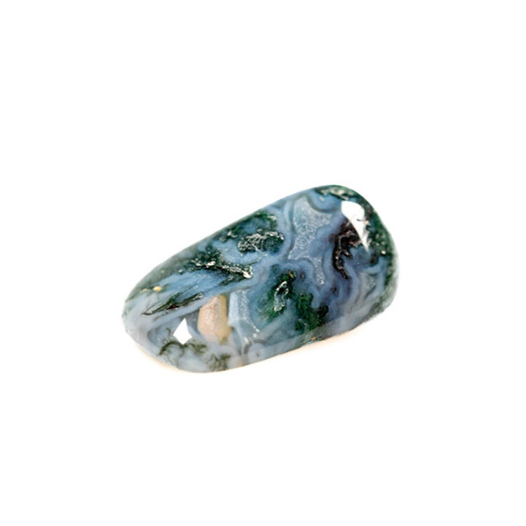 Moss Agate Medium Tumbled Stone