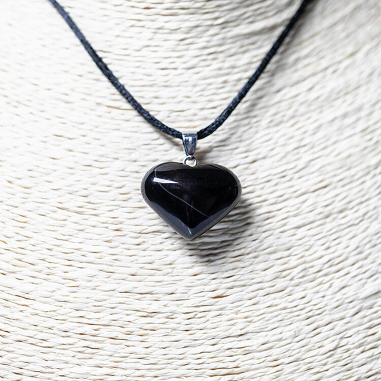 Mini Heart Onyx Gemstone Pendant