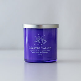 Mystic Valley Scent Purple Glass Candle 13.5 oz