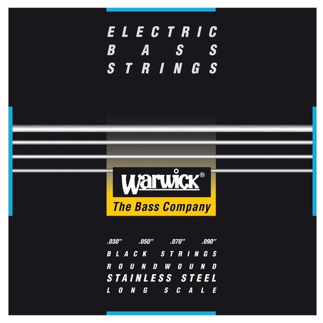 Warwick Black Label Bass Strings 4-String (Long Scale) Set, Extra-Light 030/090 (40220 XL 4)