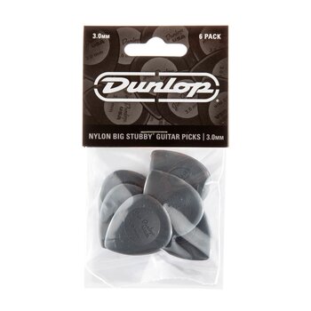 Dunlop Nylon Big Stubby Guitar Pick 3.0MM - 6 Pack (445P3.0 / Dark Gray)