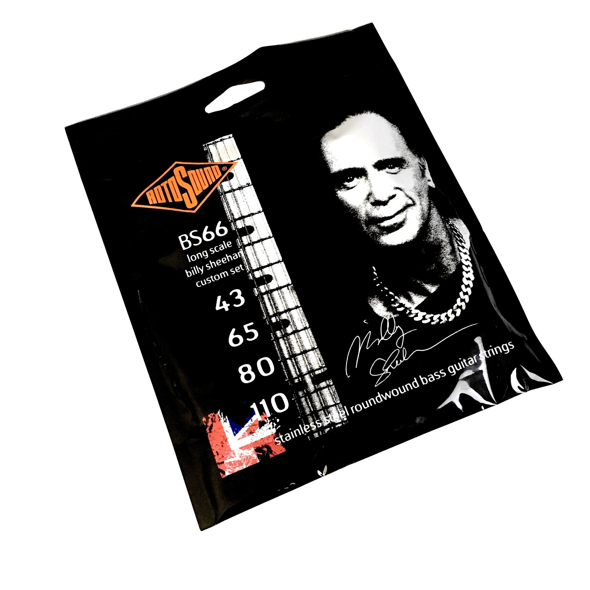 Rotosound BS66 Billy Sheehan Custom Bass Strings, Long Scale, Stainless Steel Roundwound