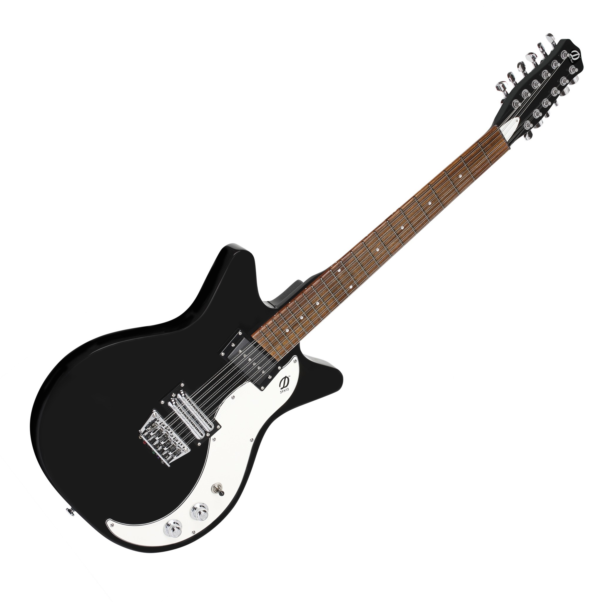 Danelectro '59X12, 12-String, Black with White Pickguard