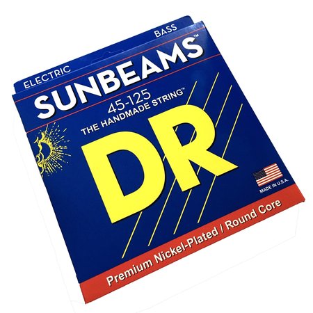 DR NMR5-45 Sunbeams, 5-String (45-125) Bass Strings, Premium Nickel-Plated / Round Core