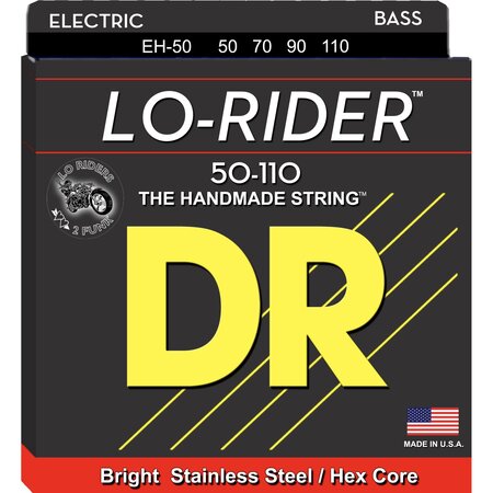 DR Strings LO-RIDERª - Stainless Steel Bass Strings: Heavy 50-110, EH-50