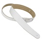Henry Heller 2.5" Capri Garment Leather Guitar Strap, White with Buttery Capri Suede Backing