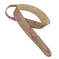 Henry Heller 2.5" Capri Leather Guitar Strap - Brown Paisley with soft buttery Capri suede backing