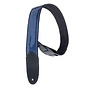 Henry Heller Guitar Strap - 2" Blue Sparkle Vinyl with Leather Ends - Glam Rock style!