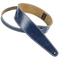 Henry Heller 2.5" Premium Garment Leather Strap w/ Suede Backing, Vintage Blue with Cream Stitching