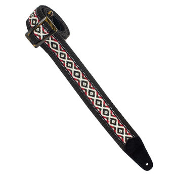 Henry Heller - The Original Tort-O TriGlide Guitar Strap, Black/Red/White (HPWS-02)