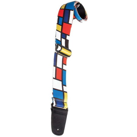 Henry Heller 2" Wide Guitar Strap - Artist Series, Mondrian-Inspired ("Partridge Family Bus")