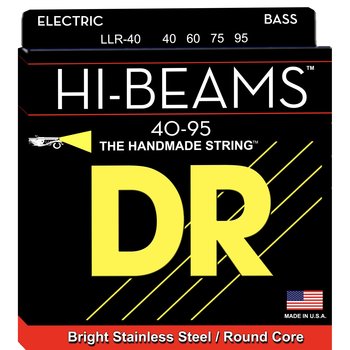 DR Strings HI-BEAMª - Stainless Steel Bass Strings: Extra Light 40-95, LLR-40