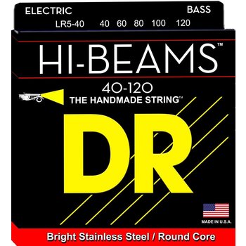 DR Strings LR5-40 Light 5's Hi-Beam Stainless Steel (Round Core) Bass Strings