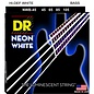 DR Strings NWB-45 Neon Hi-Def White Bass Strings, 45-105 Medium 4-String.