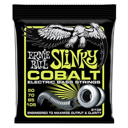 Ernie Ball 2732 Cobalt Regular Slinky Electric Bass Strings, .050 - .105
