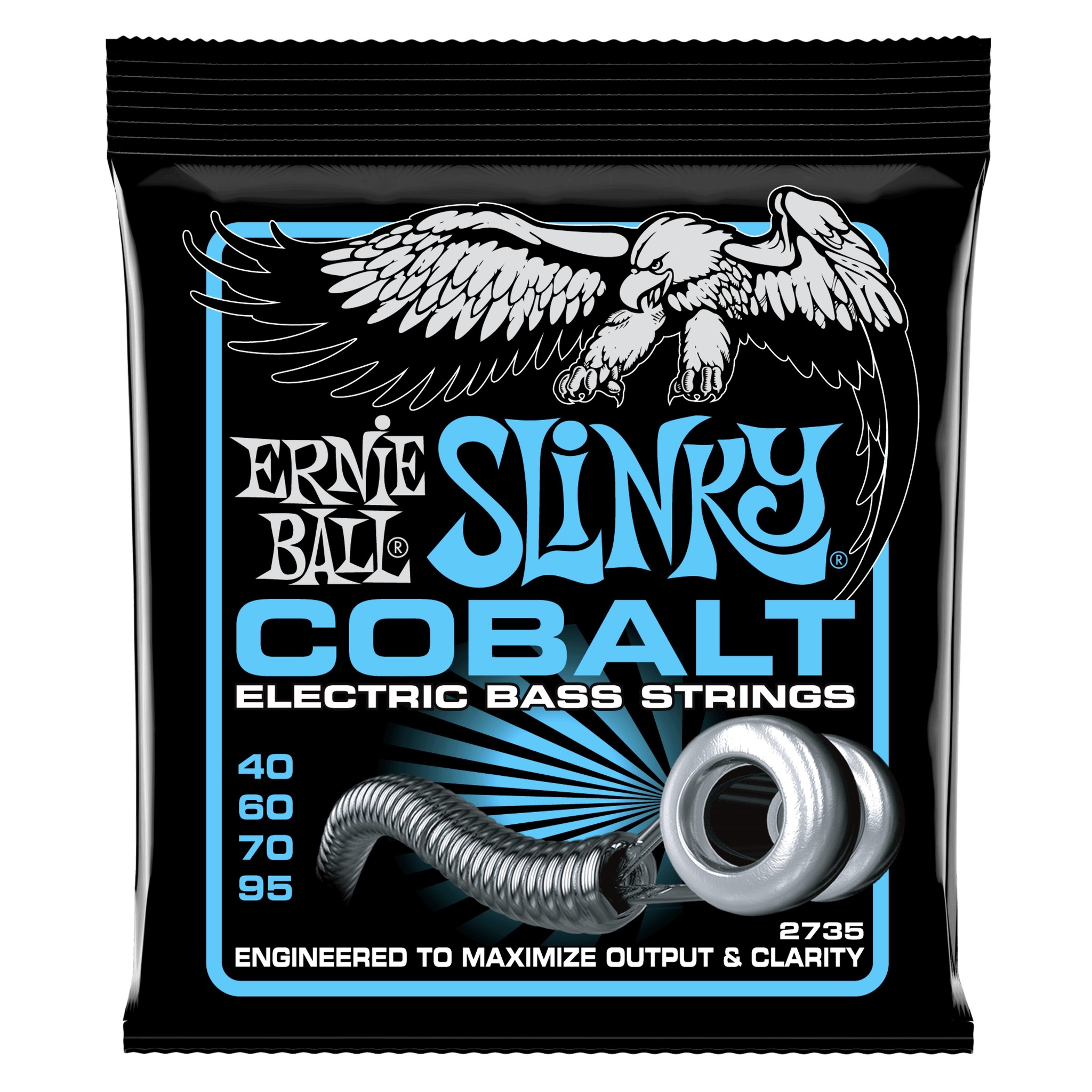 Ernie Ball 2735 Cobalt Extra Slinky Electric Bass Strings (40-95)