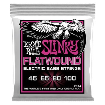 Ernie Ball 2814 Super Slinky Flatwound Electric Bass Strings (45-100)