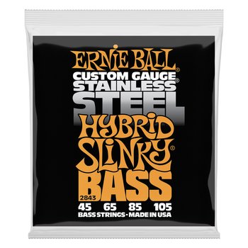 Ernie Ball 2843 Hybrid Slinky Stainless Steel Electric Bass Strings (45-105)