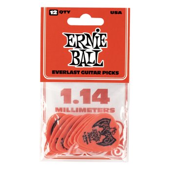 Ernie Ball 1.14mm Red Everlast Picks 12-Pack (P09194)