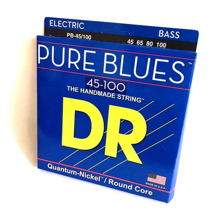 DR Strings PB-45/100 Pure Blues Bass Strings (45 65 80 100), Quantum-Nickelª / Round Core