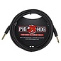 Pig Hog "Black Woven" Tour Grade Instrument Cable, 10ft (straight 1/4"-1/4" plugs), PCH10BK
