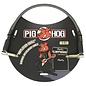Pig Hog Vintage Woven Patch Cable, 1-Foot, 7mm, Right-Angle Connectors, Amplifier Grill (PCH1AGR)