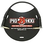 Pig Hog Vintage Woven Patch Cable, 1-Foot, 7mm, Right-Angle Connectors, Black Woven (PCH1BKR)