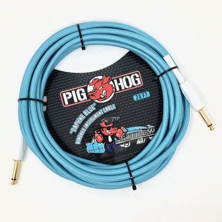 Pig Hog "Daphne Blue" 20-Foot Vintage Instrument Cable - 1/4 Straight-Straight (PCH20DB)