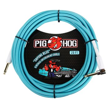 Pig Hog "Daphne Blue" 20-Foot Vintage Instrument Cable - Right Angle (PCH20DBR)