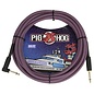 Pig Hog 20-Foot Vintage Woven Instrument Cable, 1/4" Straight-Right Angle, Riviera Purple