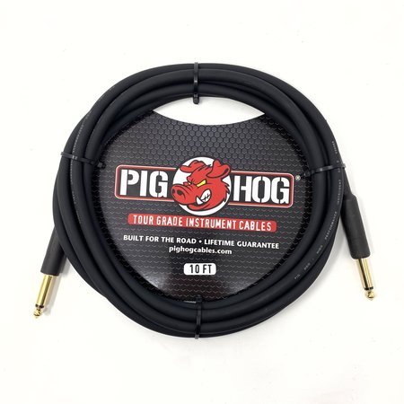 Pig Hog 10ft 1/4" - 1/4" 8mm Tour Grade Instrument Cable (PH10)