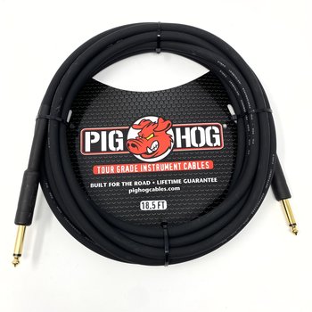 Pig Hog 18.5ft 1/4" - 1/4" 8mm Tour Grade Instrument Cable (PH186)