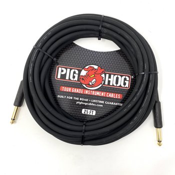 Pig Hog 25-Foot 1/4" TS Straight Tour Grade 8mm Instrument Cable - 25' (PH25)