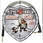 Pig Hog "Armor Clad" Instrument Cable, 10 Feet, 1/4"-1/4" Right Angle, Industrial Look (PHAC-10R)