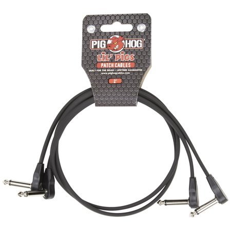 Pig Hog Lil' Pigs 2-Foot Low Profile Flat Patch Cables - 2 Pack
