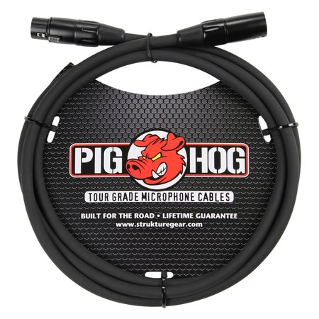 Pig Hog 8mm Tour Grade Microphone Cable, 6ft XLR (PHM6) Black (6', 6-foot)