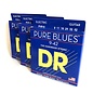 3x (three packs) DR PHR-9 Pure Blues 9-42 Electric Guitar Strings Vintage Pure Nickel / Round Core