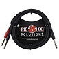 Pig Hog Solutions 6-Foot TRS(M) to Dual 1/4" TS(M) Insert Cable, PYIC06