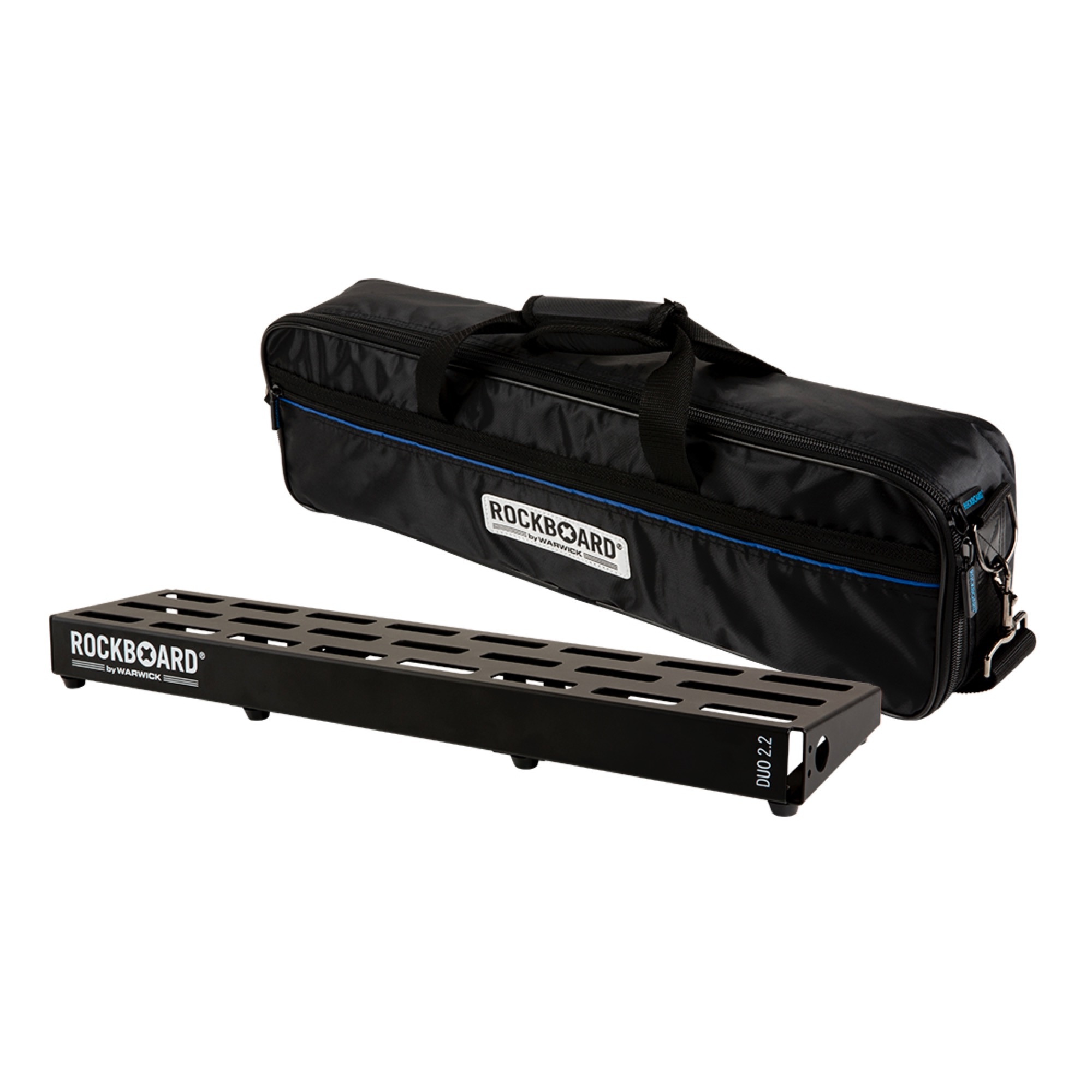 RockBoard DUO 2.2, Pedalboard with Gig Bag (for 5-9 pedals), approx. 24.5" x 5.5"