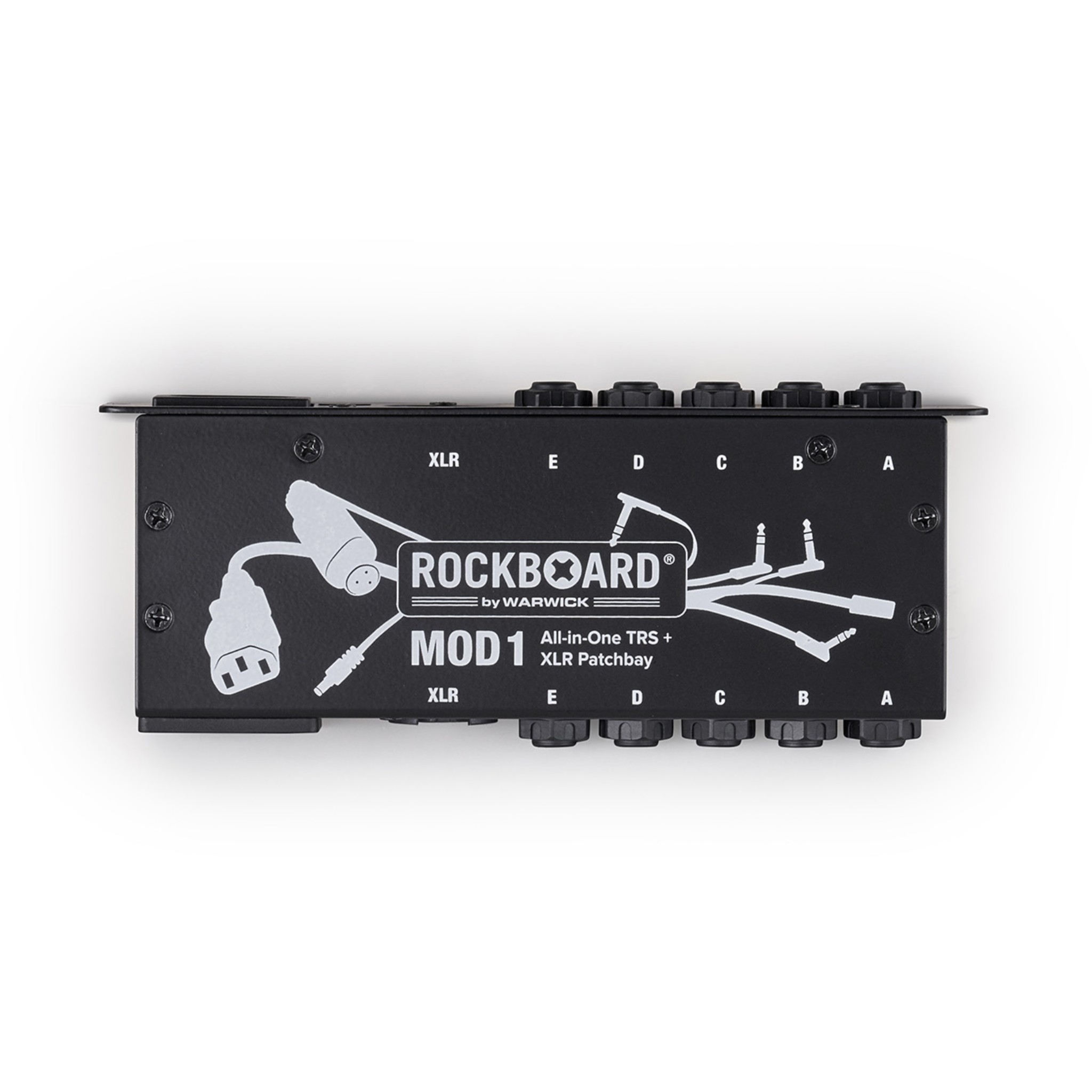 Rockboard MOD1 v2 TRS   XLR Pedalboard Patchbay (New V2 w/ detachable front plate for top mounting!)