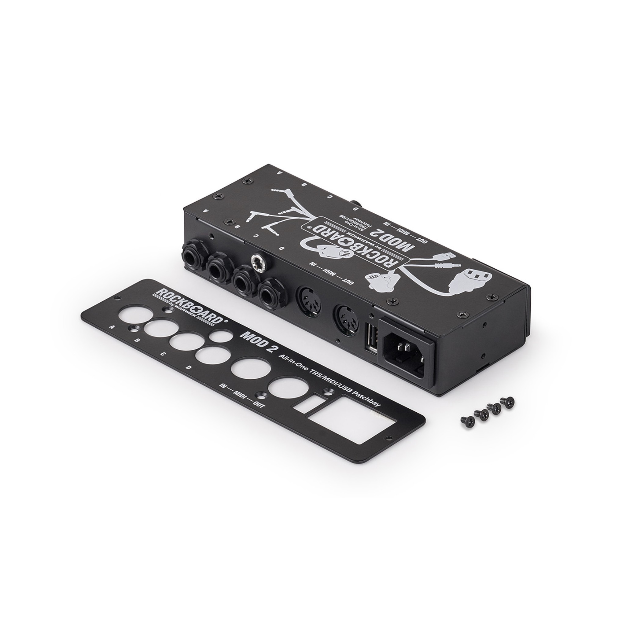 Rockboard MOD2 v2 TRS   MIDI   USB Patchbay (New V2 - detachable front plate for top mounting!)
