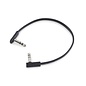 Rockboard Flat Patch TRS Cable, 30 cm / 11.81", Black, low profile, for switch & expression pedals