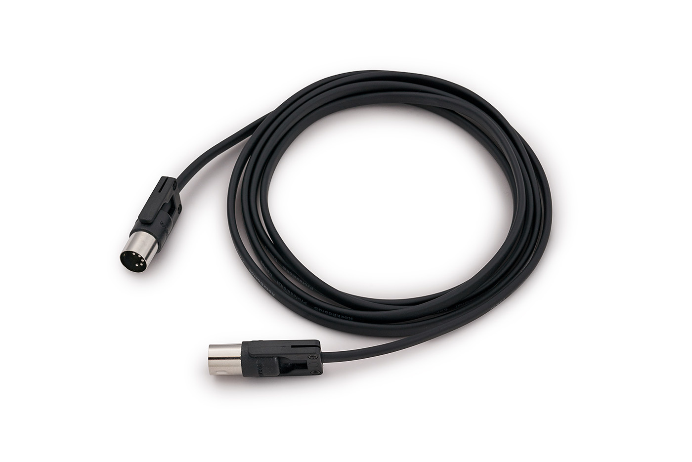 RockBoard FlaX Plug 200cm (6.56') flat MIDI Cable - angle or straight (RBO CAB MD FX 200 BK)