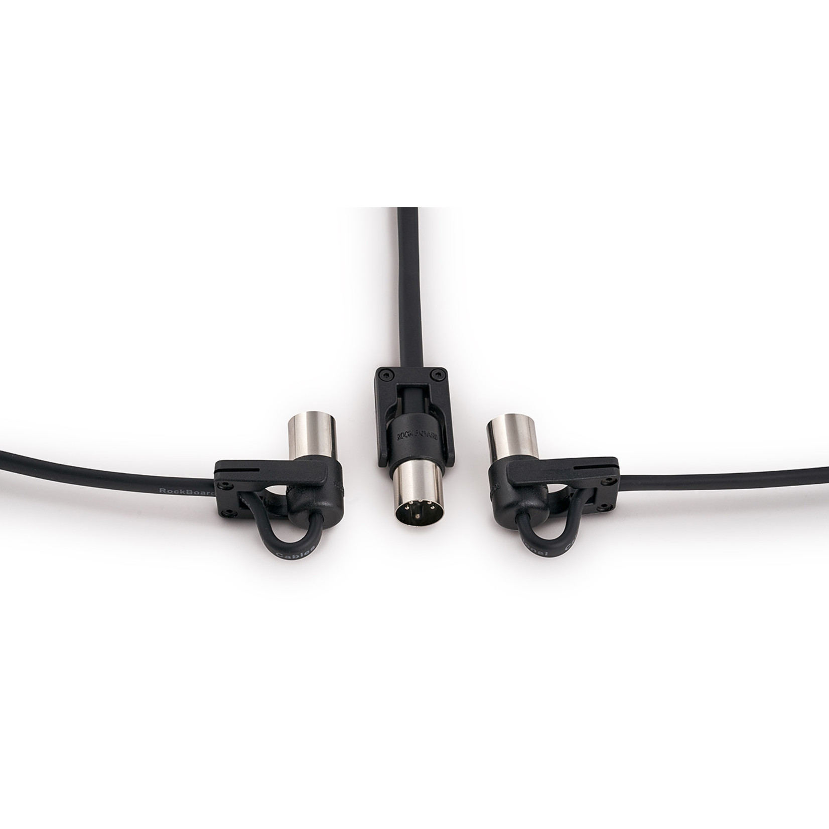 Rockboard RockBoard FlaX Plug 500cm (16.40') flat MIDI Cable - angle or straight (RBO CAB MD FX 500 BK)