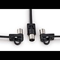 Rockboard FlaX Plug 60cm (23 5/8") flat MIDI Cable - angle or straight (RBO CAB MD FX 60 BK)