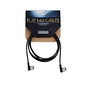 RockBoard Flat Patch Midi Cable, 200cm / 78.74" (6.56'), Black, Right-Angle Low-Profile Connectors