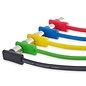 Rockboard Flat MIDI Cable - 30 cm (11 13/16"), Blue, Angled Plugs